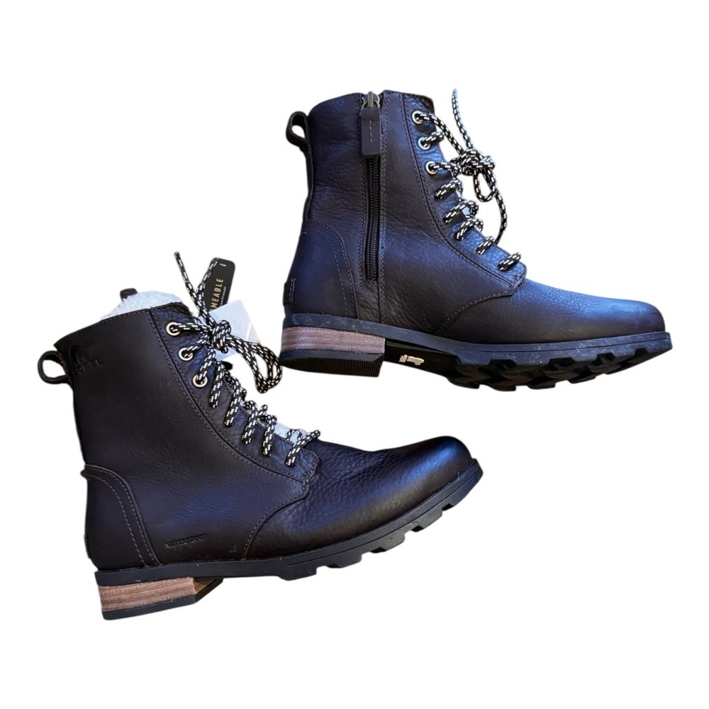 Sorel Women's Emelie Short Lace Cozy Leather Boot- Waterproof NWT - Picture 3 of 11